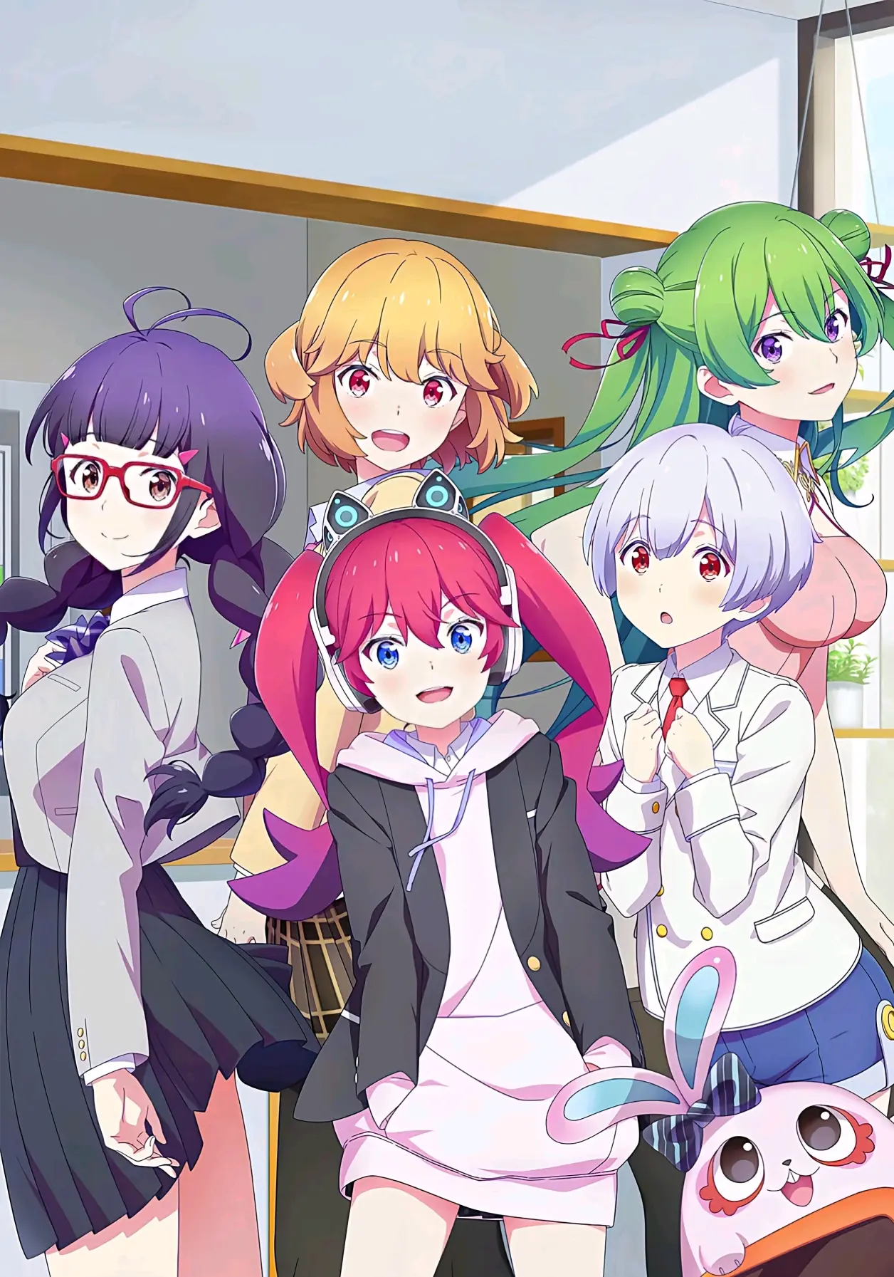 动漫中的双麻花辫眼镜娘3