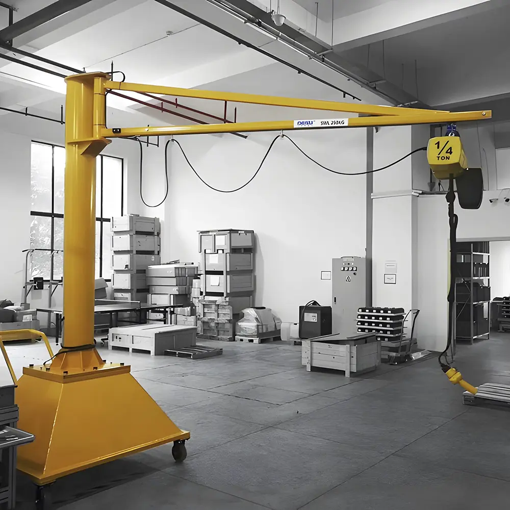 移动悬臂吊,灵活机动,适应性广,高效吊装! - 哔哩哔哩