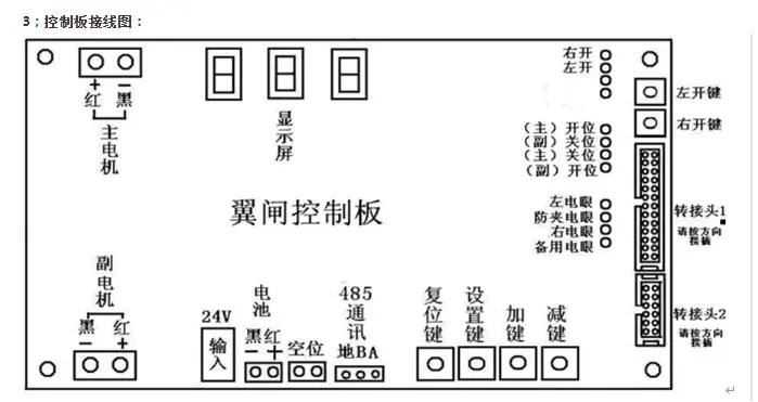 翼闸 通用安装与接线说明及各种故障排除