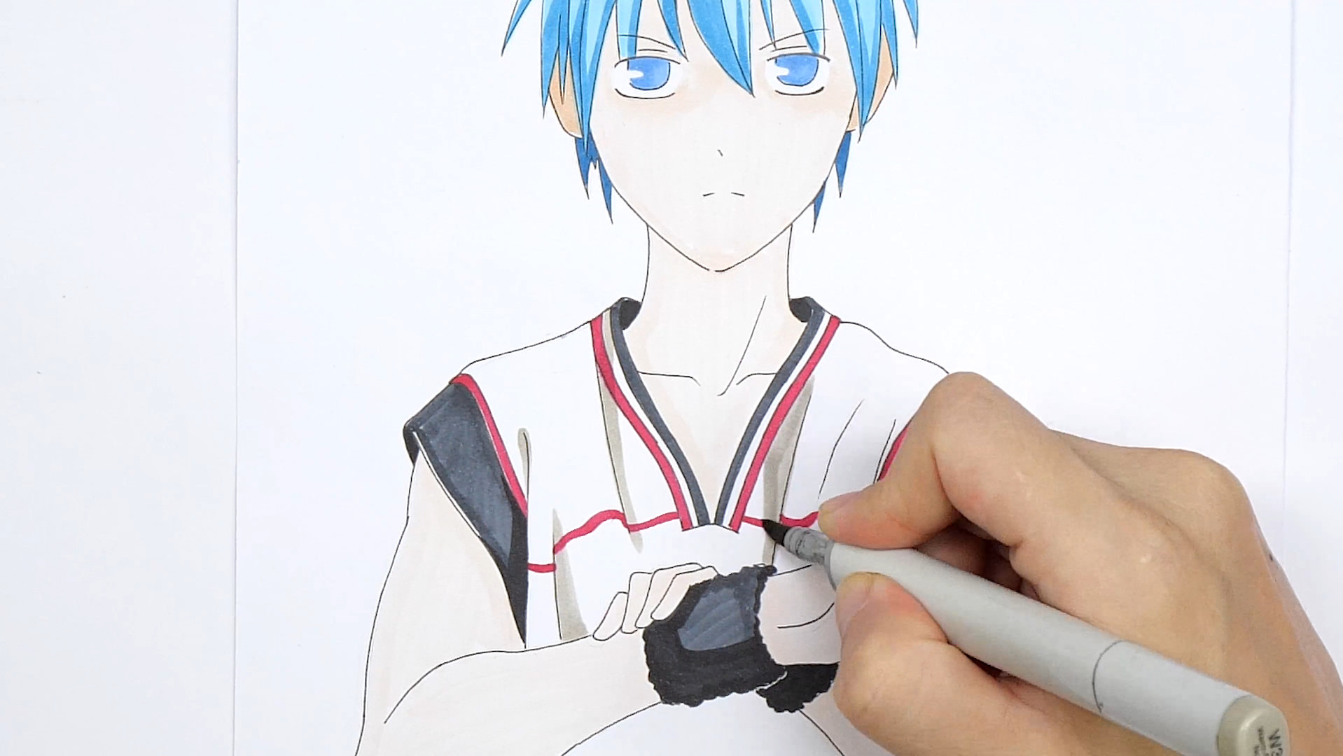 绘画步骤黑子哲也马克笔绘画步骤