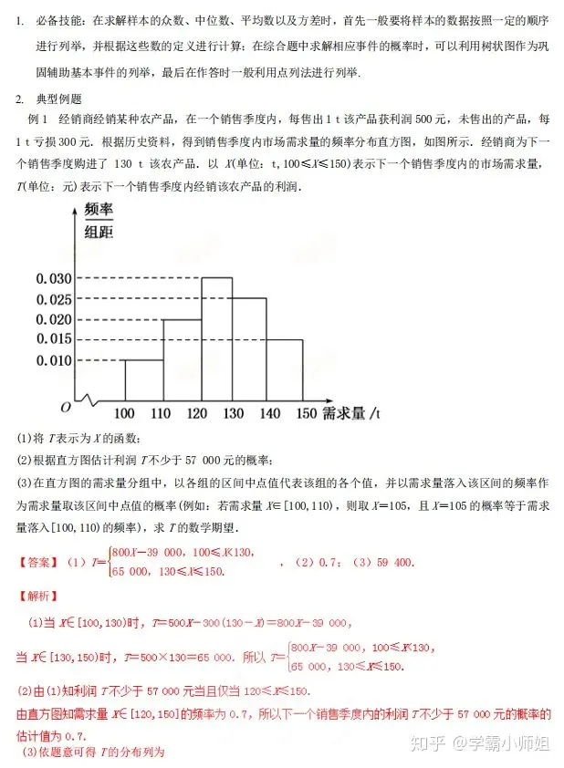 概率与统计 基础知识 题型归纳 快速突破高考数学必考题 哔哩哔哩