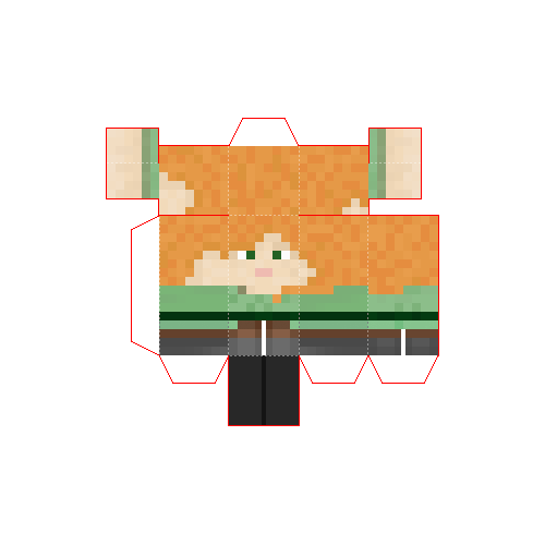 【我的世界纸模型图纸搬运】Steve&Alex&H