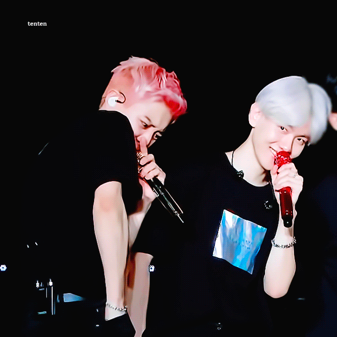 exo 边伯贤 朴灿烈 灿白cp 动图