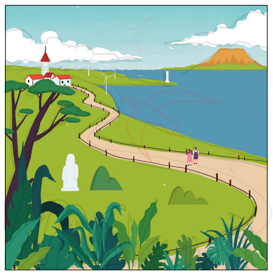 ▼5 依次分层平涂色彩,注意画面的色彩协调性.