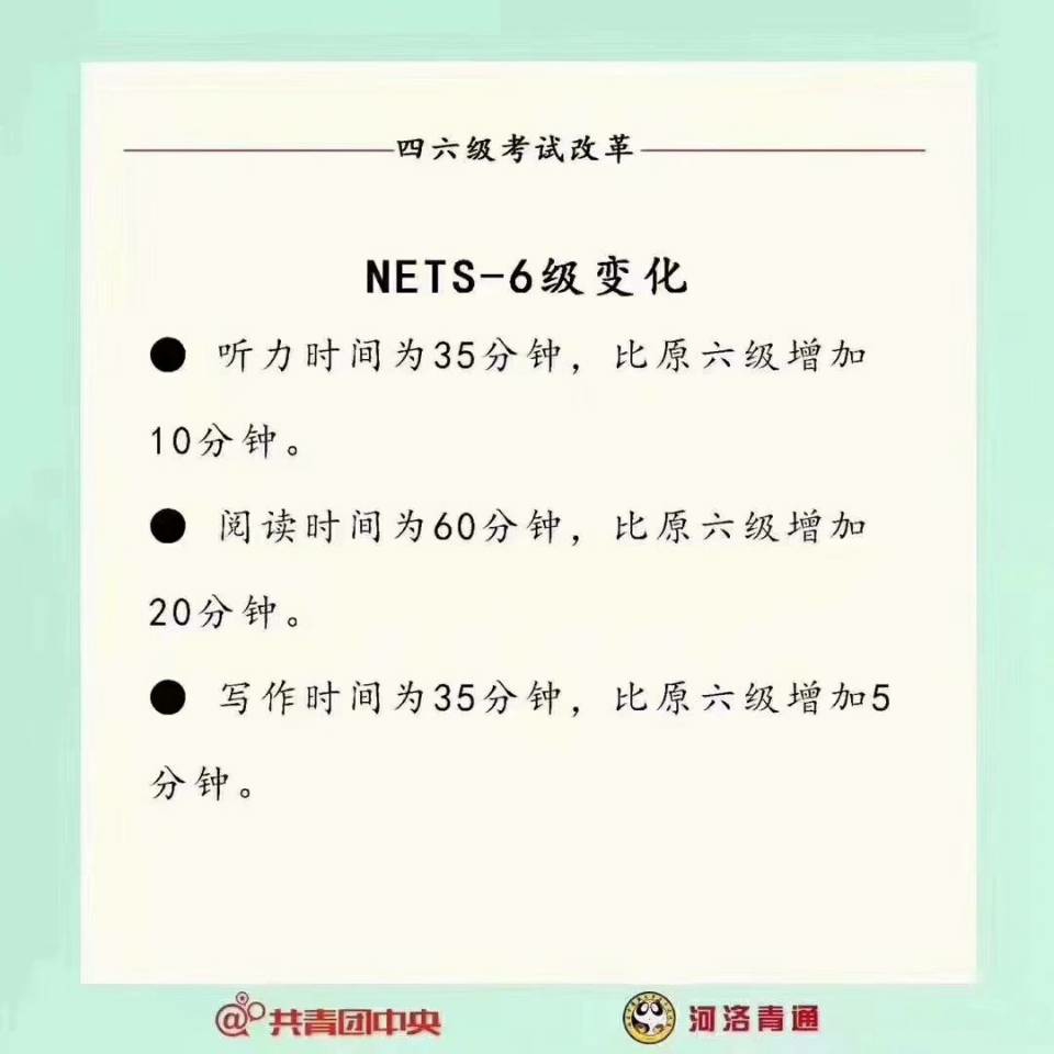 四六级预计在2019年全面改革