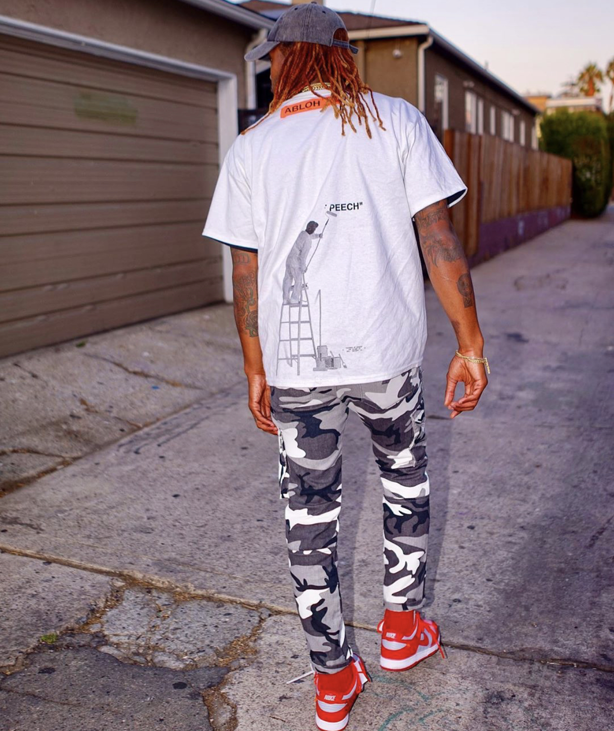 nike rubber dunk off white outfit