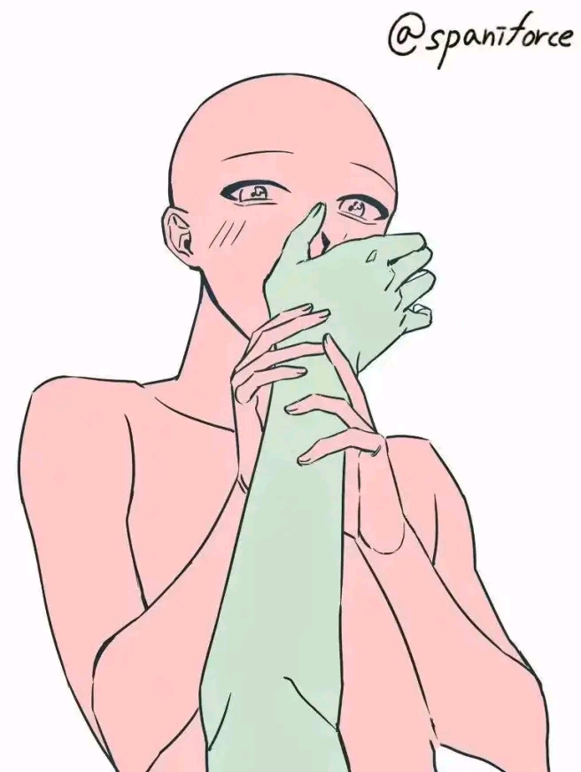 板绘红蓝cp情侣姿势参考好甜好甜