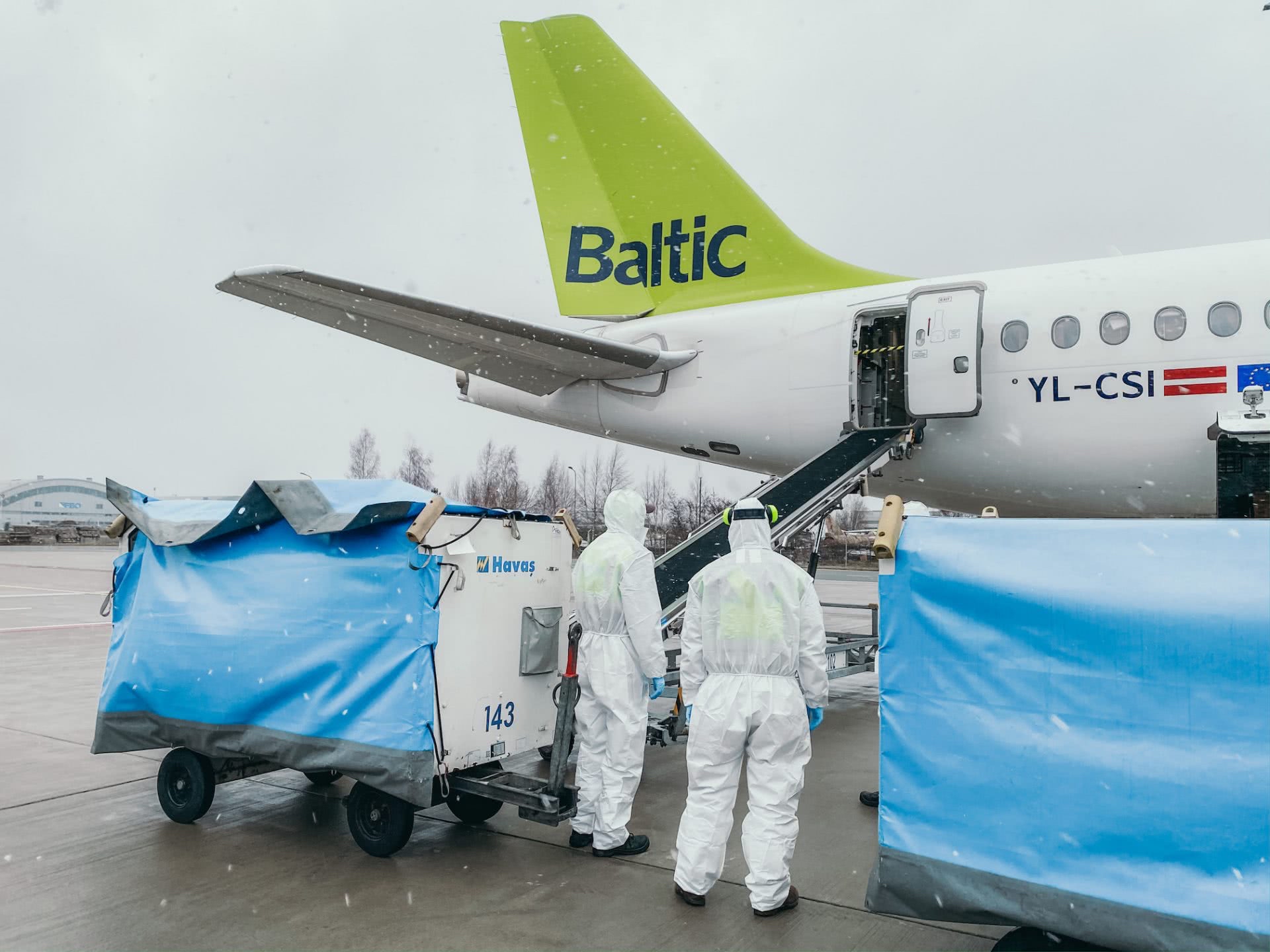 波罗的海航空使用空客a220客机前往中国运输防护物资