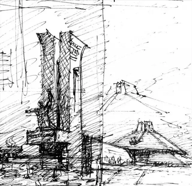 院士彭一刚建筑设计钢笔画,太震撼!