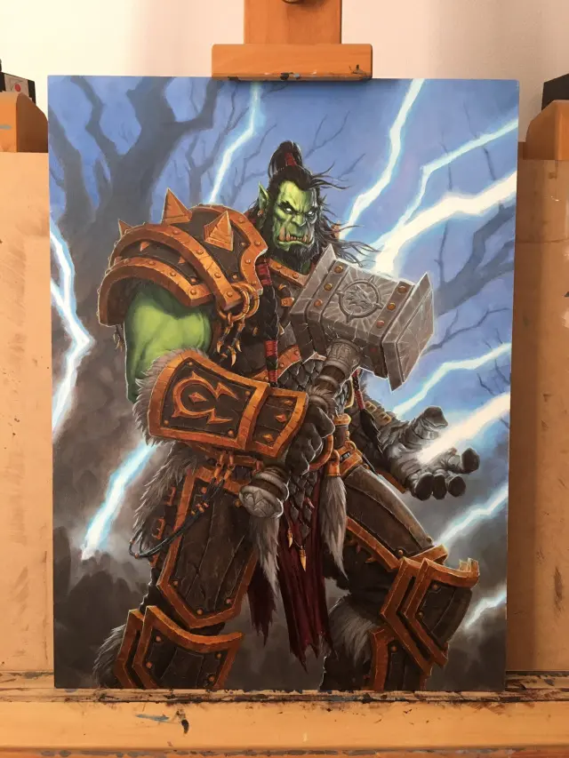 炉石传说 1000胜萨满头像原始艺术