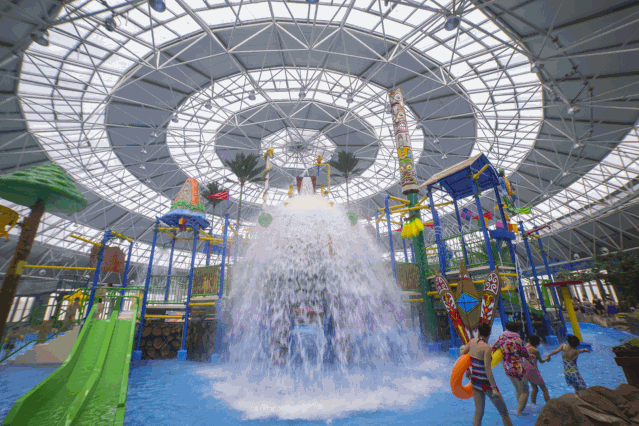 安徽阜南温泉水乐园冰火两重天田集温泉度假区邀您来浪