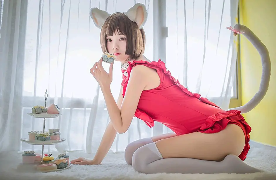 Cosplay 小野妹子w 猫系泳衣 魔法少女伊莉雅 哔哩哔哩