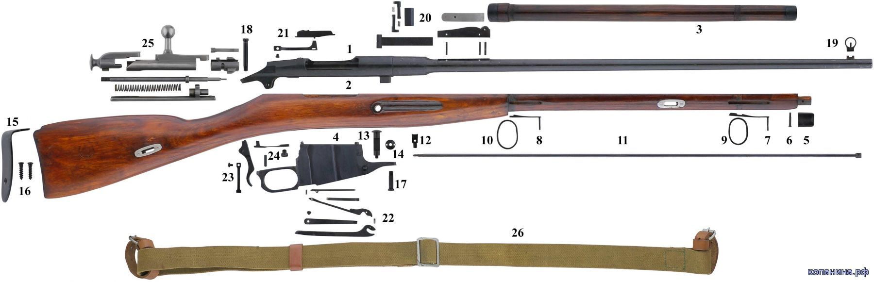 Mosin Nagant Parts Diagram Mosin Nagant Parts Diagram