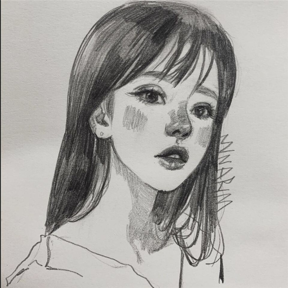 堆糖韩国手绘女孩图片图片