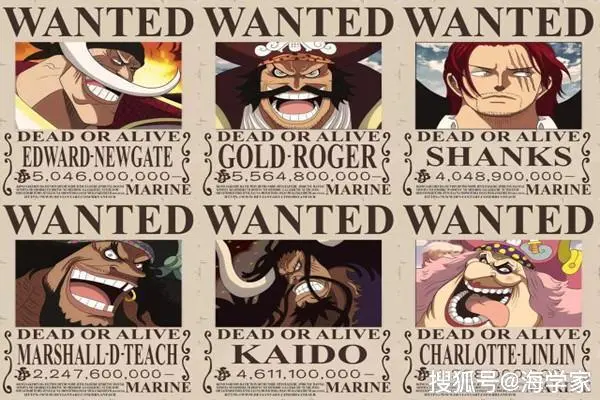 海贼王 黑胡子的悬赏金比其他四皇低那么多 真相是他才初次悬赏 哔哩哔哩