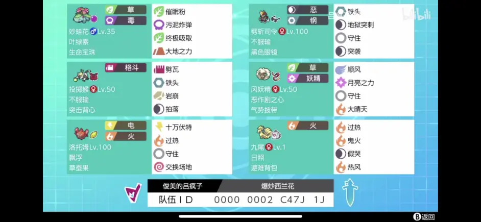 38菇赛16强 排位最高29名 妙蛙投掷猴钢兵晴天队 哔哩哔哩