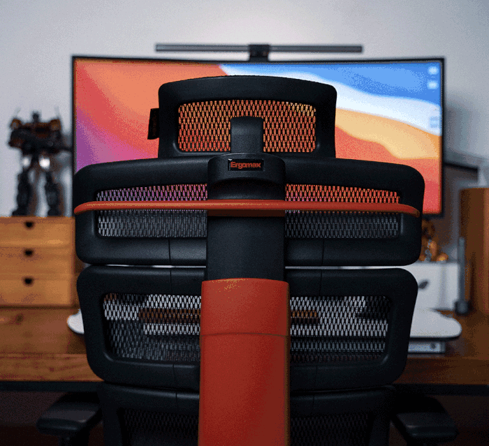 骚气的红黑配色,ergomax evolution 2pro 人体工学坐椅分享展示