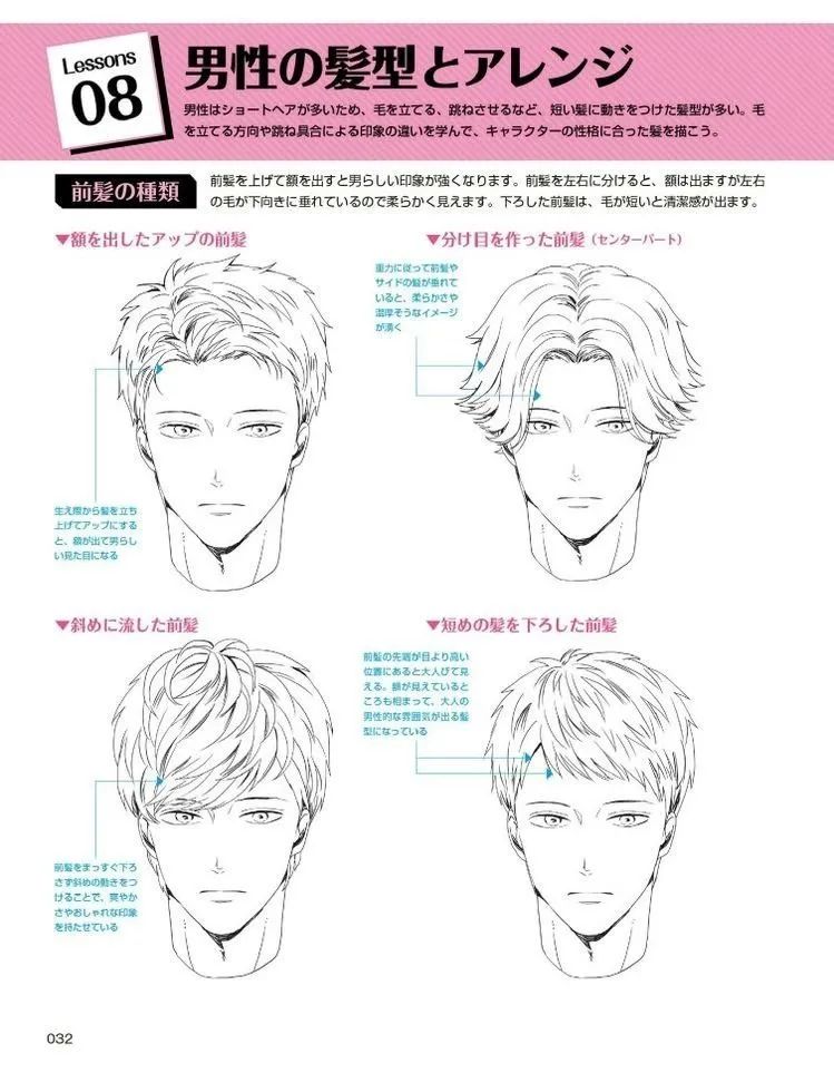 绘画参考|如何画好男生发型,这个教程教会你