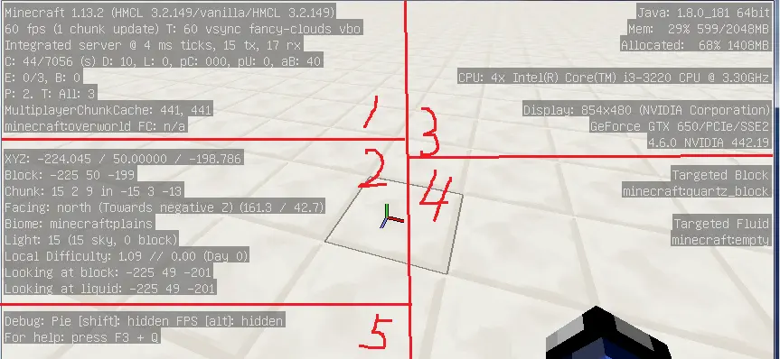 过分 Minecraft知识微学 2 F3调试界面 哔哩哔哩