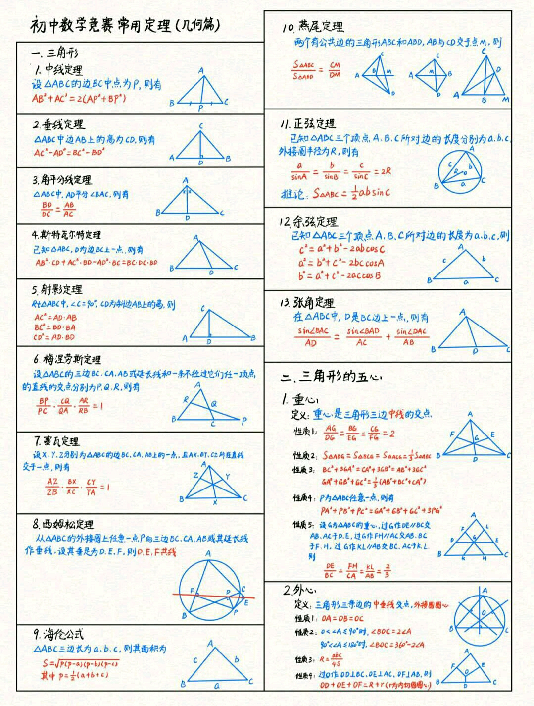初中数学竞赛常用定理(几何篇)高清重置版 - 哔哩哔哩