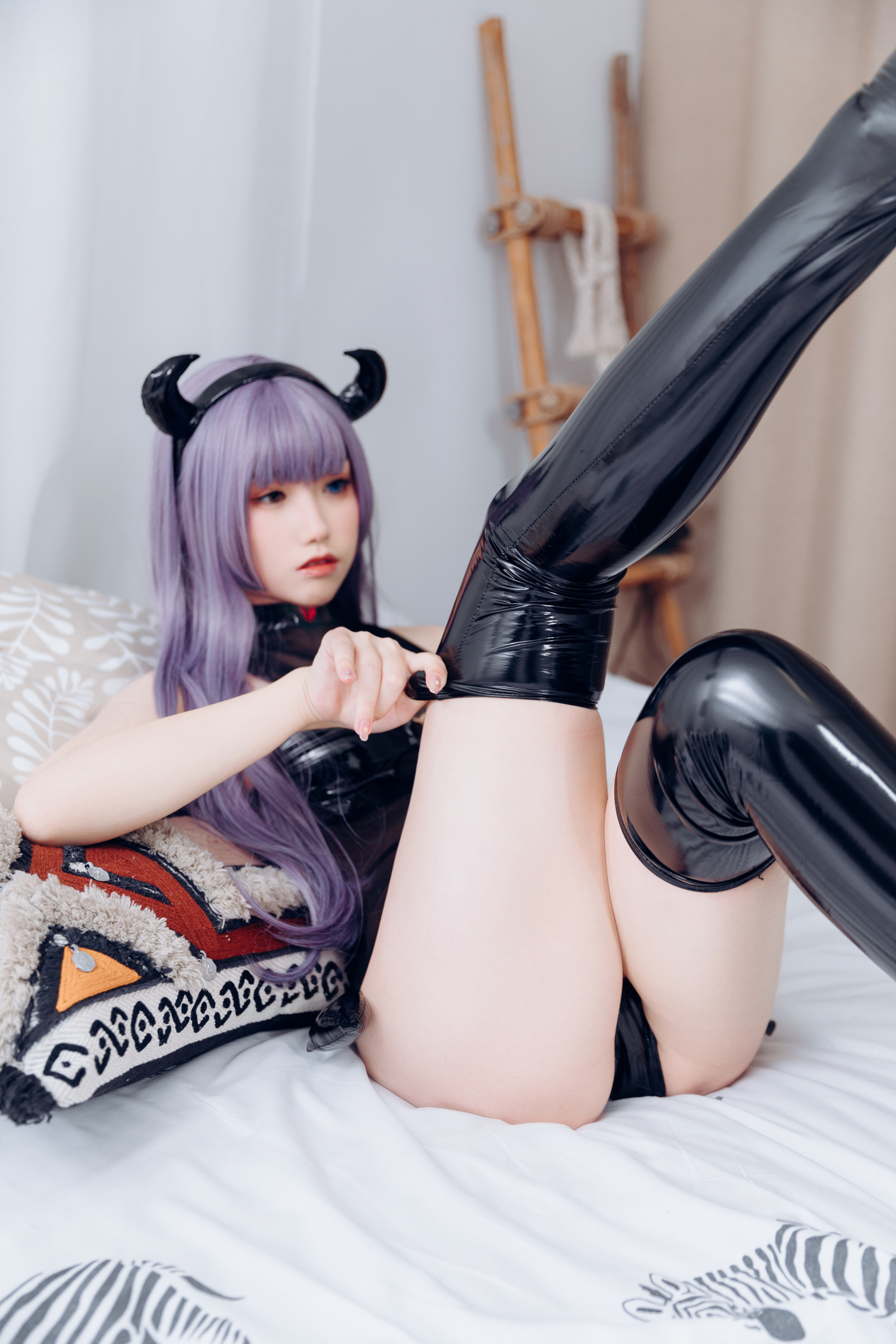 芋圆侑子Sj紫发魅魔Cosplay8