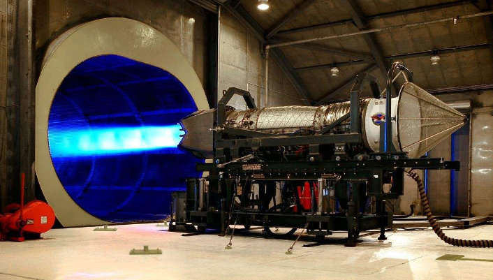 图为美军f119发动机进行测试