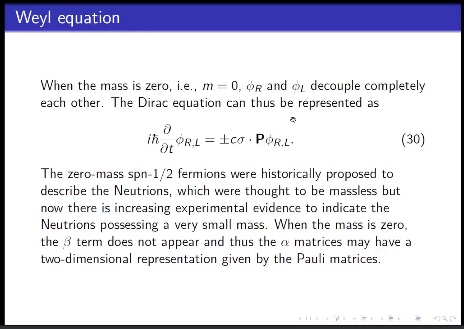 2022.12.8高量Dirac、Weyl还有Majorana方程 哔哩哔哩