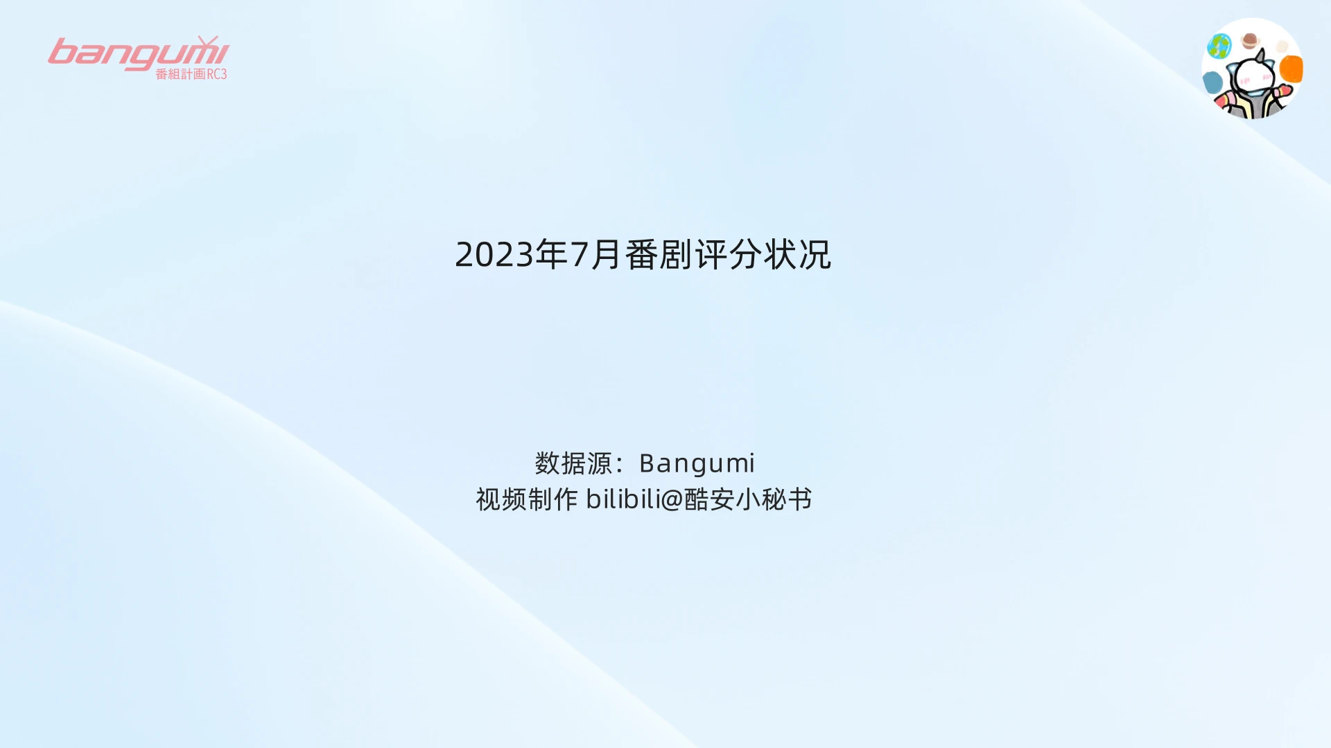 023年7月番剧评分状况-专栏版"