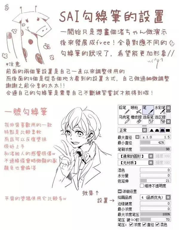 Sai2笔刷不求人 60款常用笔刷设置 满足你所有需求 哔哩哔哩