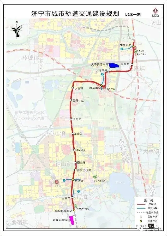 济宁地铁轻轨铁路轨道规划图完整版