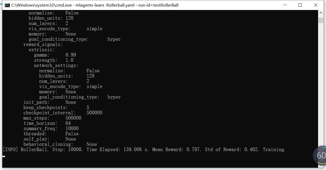 Unity mlagents RollerBall 训练运行测试 哔哩哔哩
