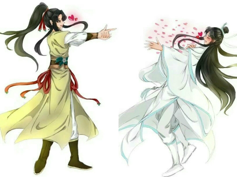 当魔道,天官成员做爱心发射的动作,除了他,都笑得很幸福