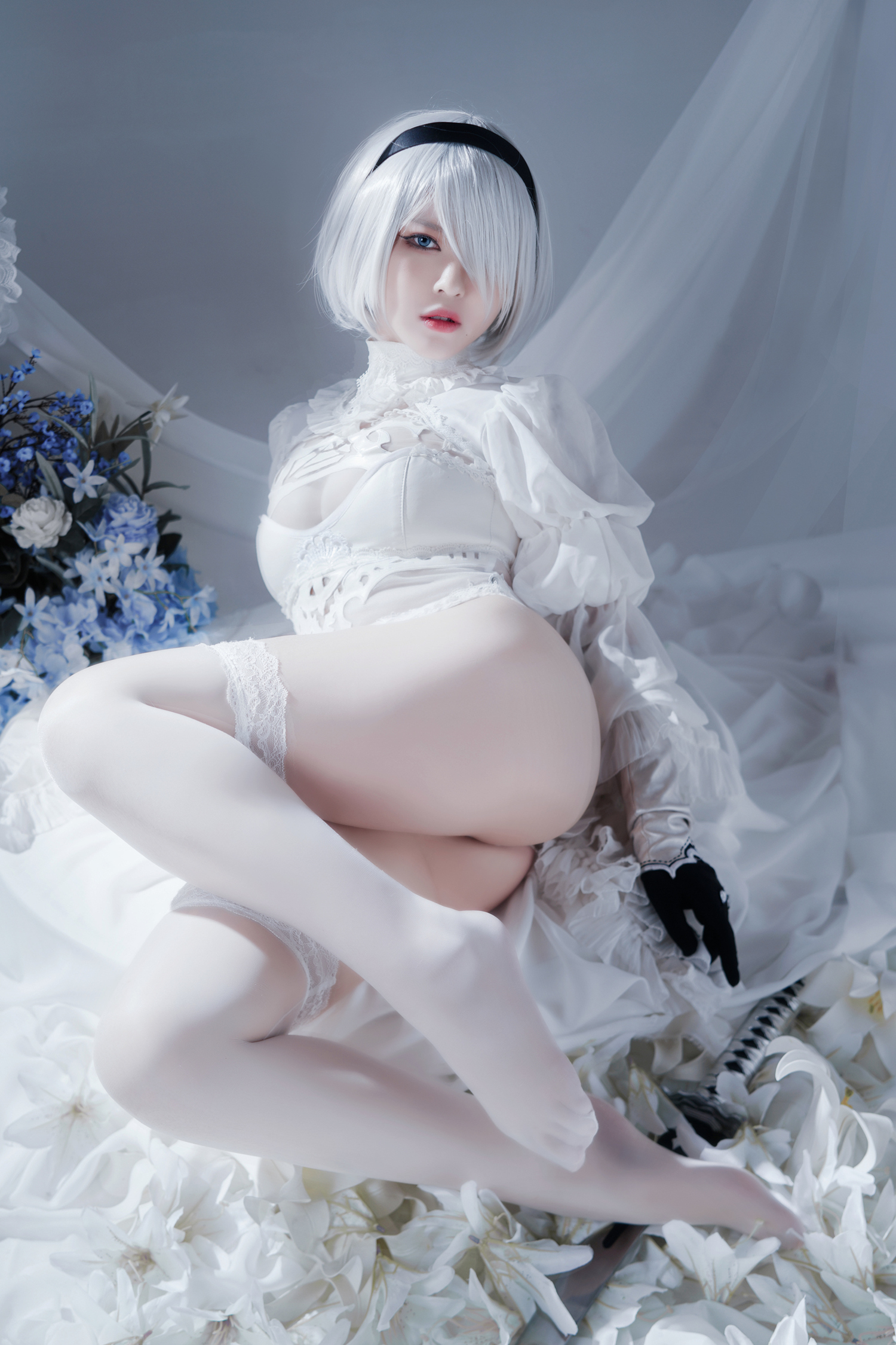 半半子Automataヨルハ二号B型白礼服cosplay10