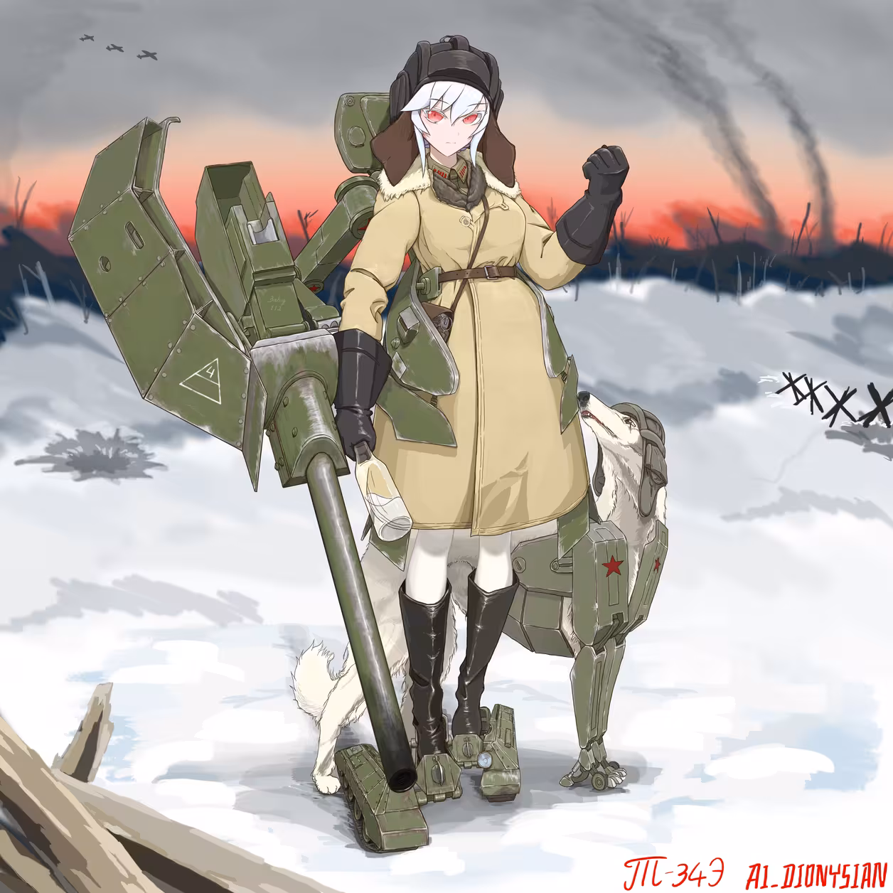 【坦克拟人娘化】苏联t-34e型娘化《游戏区up也要画画?》第二十期