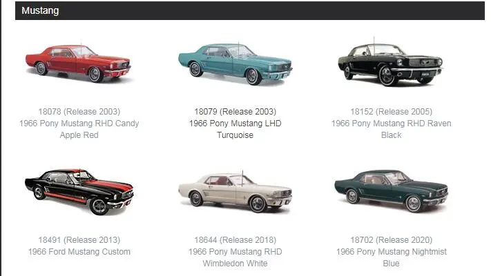 完売】 絶版500台限定！CC 製1966 Pony Mustang 1/18 ミニカー  おもちゃ・ホビー・グッズ￥26,370-www.dawajen.bh