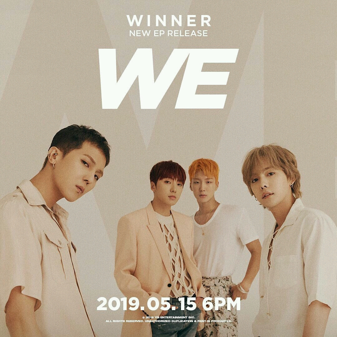 winner5月15号以新迷你专we回归.今年winner从现在开始