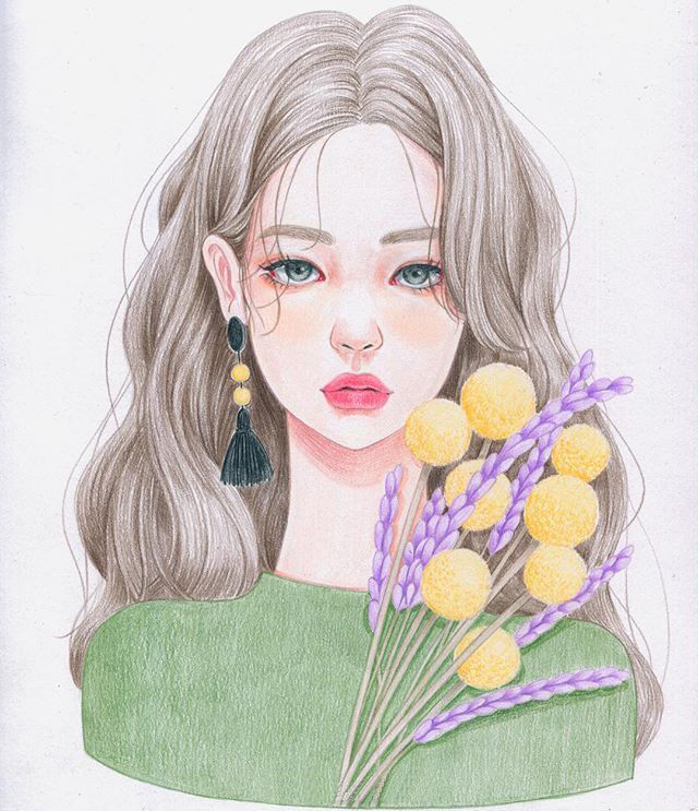 同样是画彩铅插画,为什么她却画得如此着迷?美的让人窒息