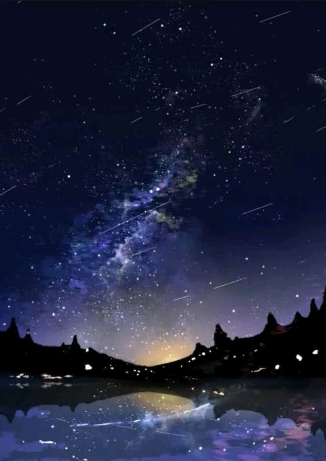 二次元夜景星空图片
