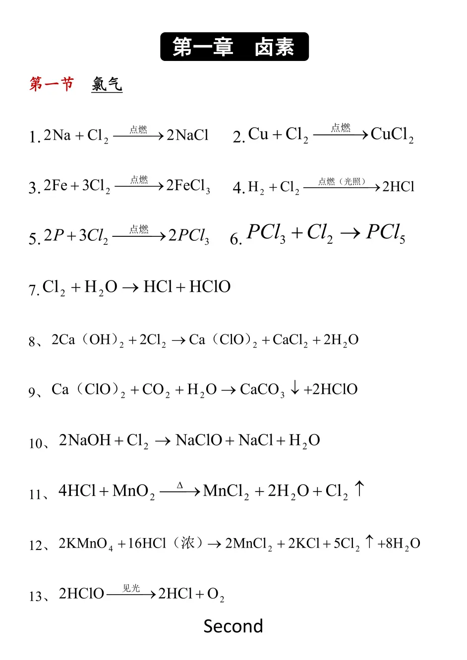 高中化学 325 个常用方程式涵盖高中三年所有方程式超全面 哔哩哔哩