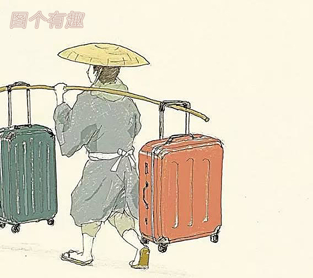 是脑子不好使,还是力气没处使(不知道行李箱下面有轮子的古代人.