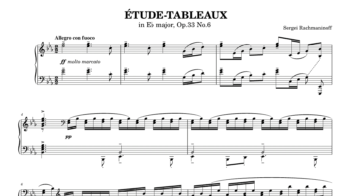 Rachmaninoff: Étude-Tableaux,Op.33 No.6 - 哔哩哔哩