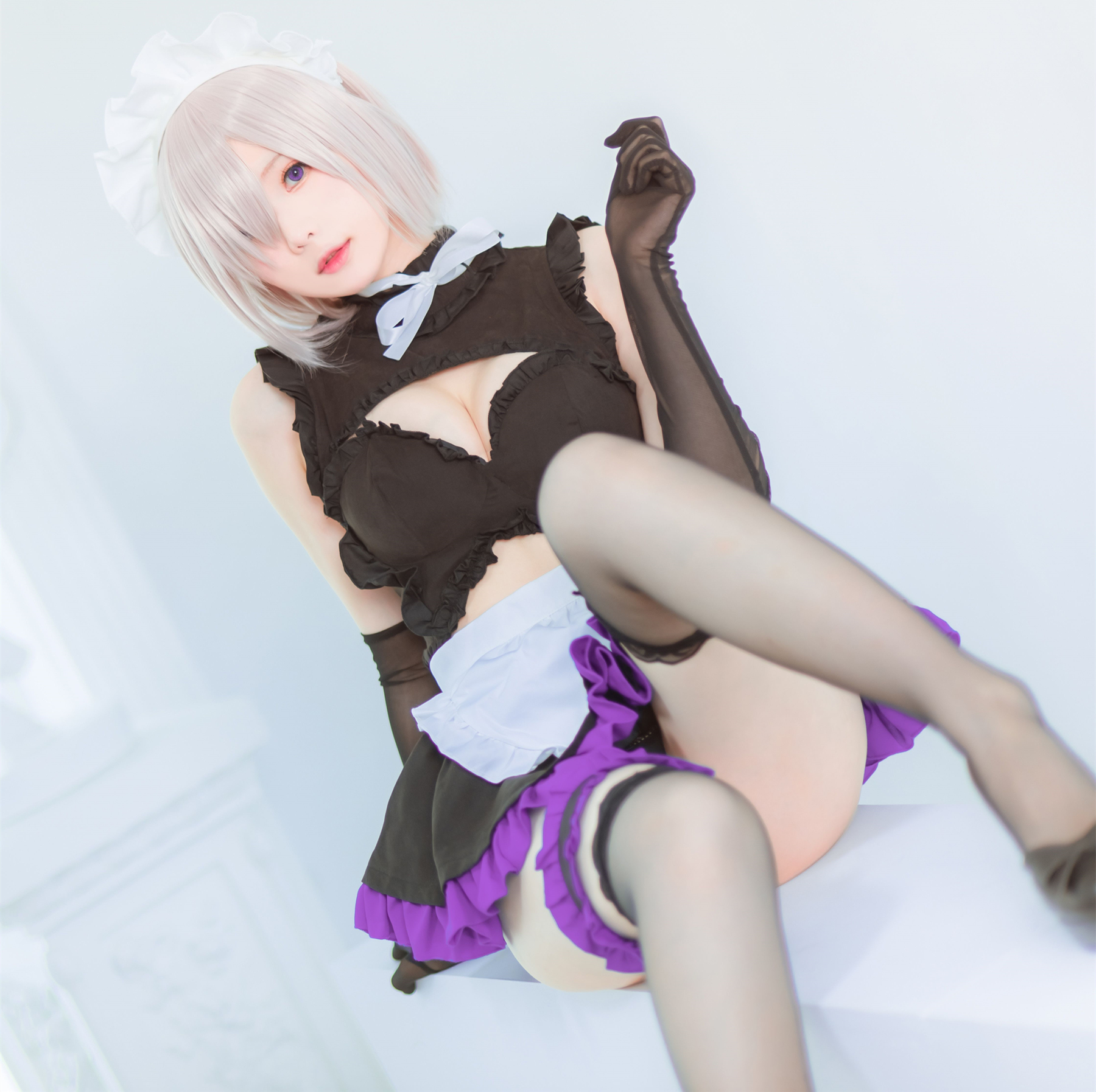 霜月Shimo玛修女仆Cosplay5