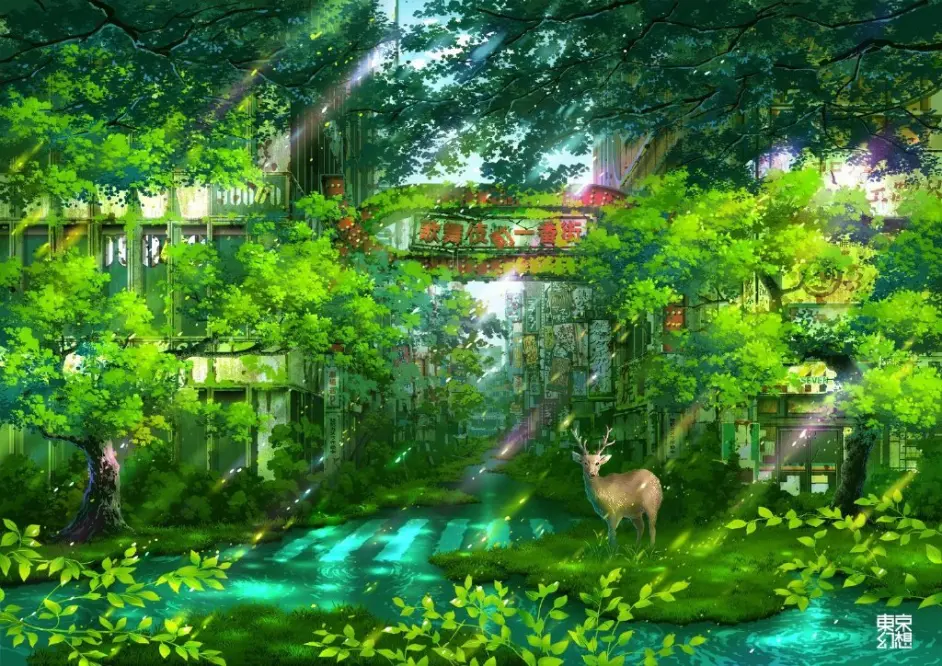 板绘欣赏 Tokyo Genso的插画作品 东京幻想二次元插画场景 哔哩哔哩