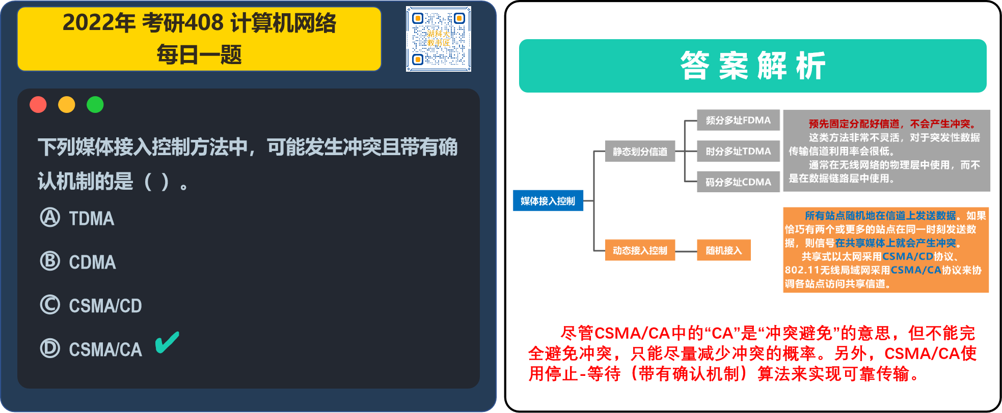 2022年408考研计算机网络每日一题周汇总之10 3 10 9 哔哩哔哩