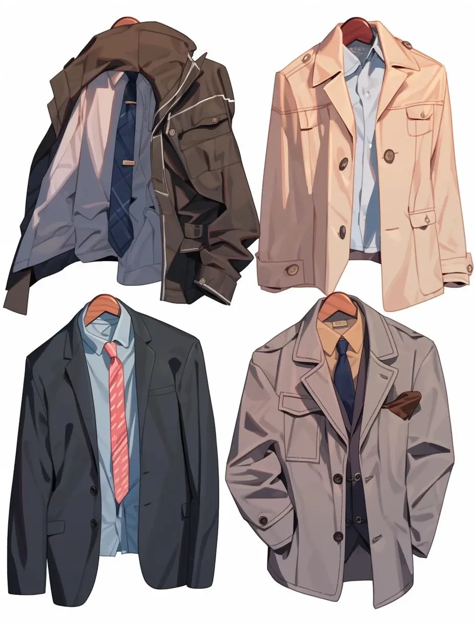 300 oc男款服饰绘画参考素材!总有一款能解决你的