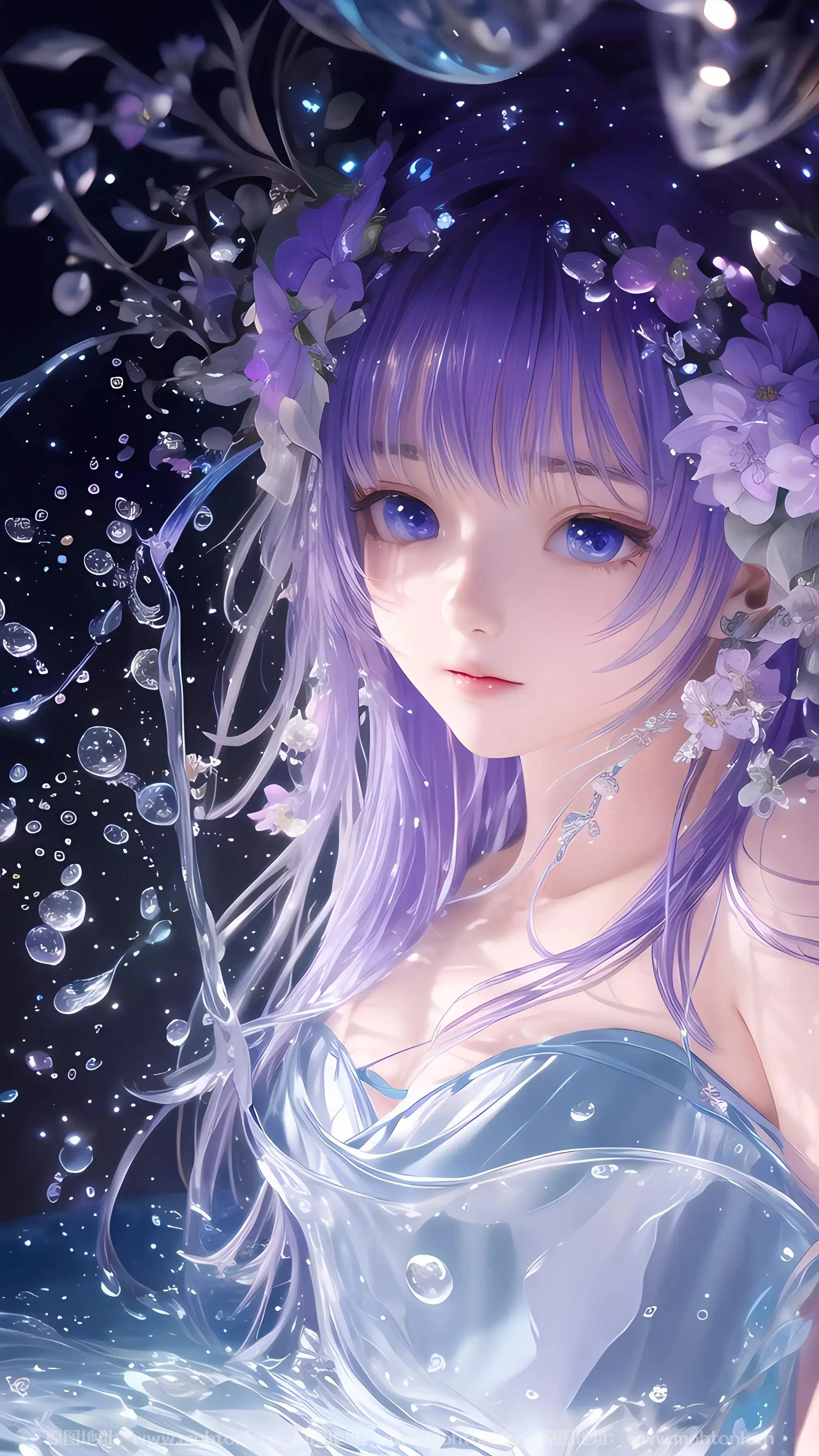 水中小仙女ai绘画图集动漫卡通二次元手机电脑高清壁纸cg