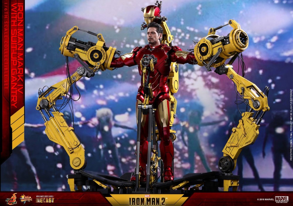 hot toys《钢铁侠2》1/6 钢铁侠 mark iv 机械臂作装置情景地台