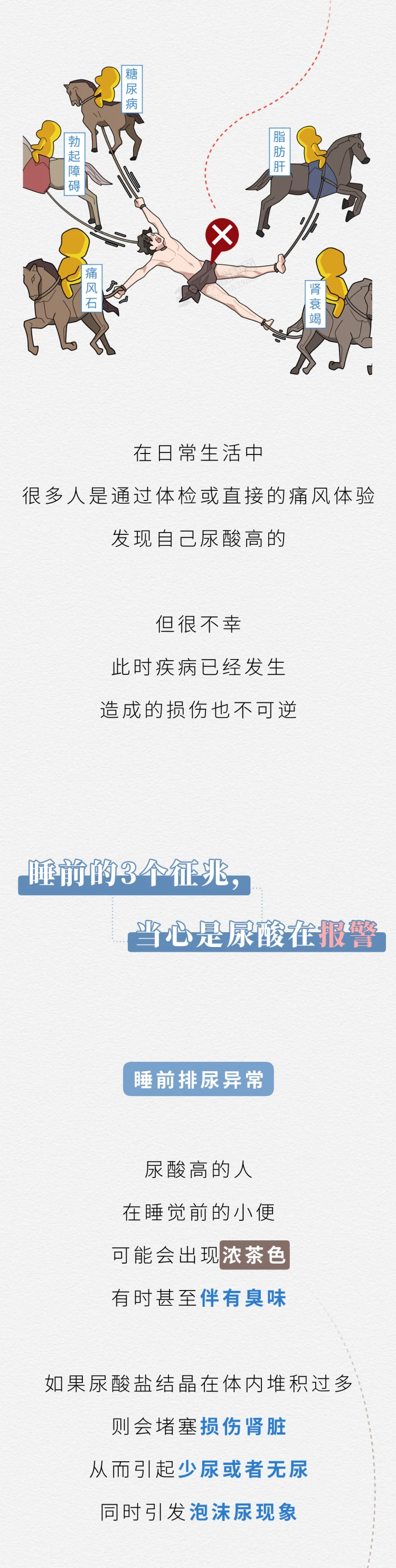 睡觉时，身体一旦出现这3种变化，说明你的尿酸已超标3