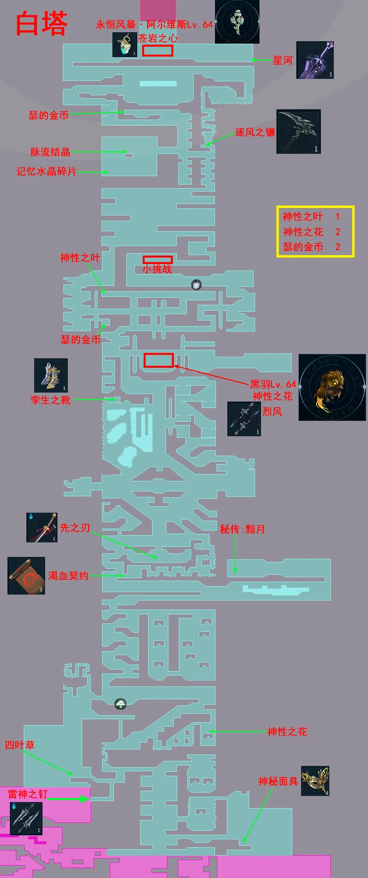 《心渊梦境》地图（仅成就相关） - 哔哩哔哩