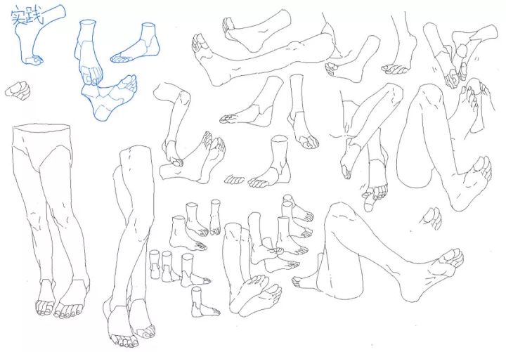 各种脚的画法图片